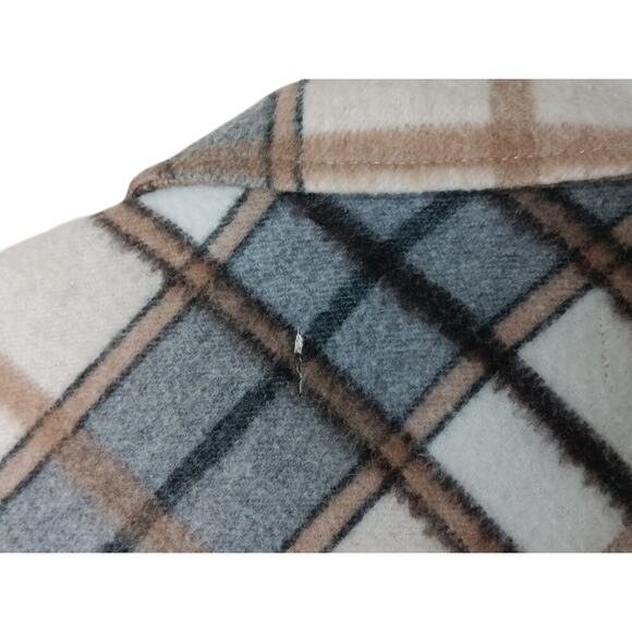 Zara Plaid Shirt Jacket Shacket Oversized Long Sleeve Button Up Womens - Picture 11 of 11